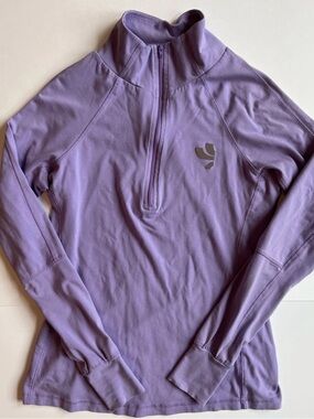 Quarter-Zip Long Sleeve Top in Lilac